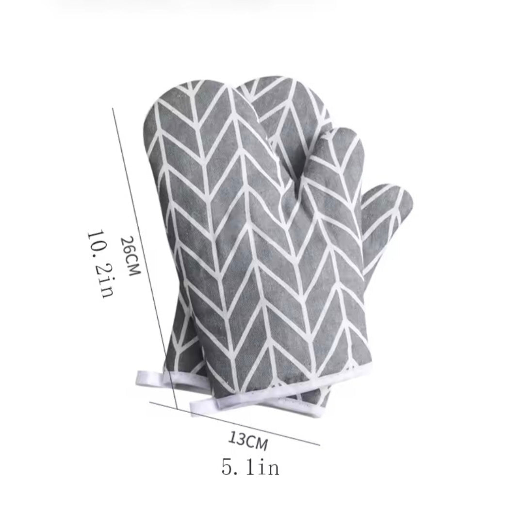 2pcs Heat-insulating Gloves, Anti-scald Microwave Gloves, High Temperature Resistant Kitchen Baking Oven Gloves