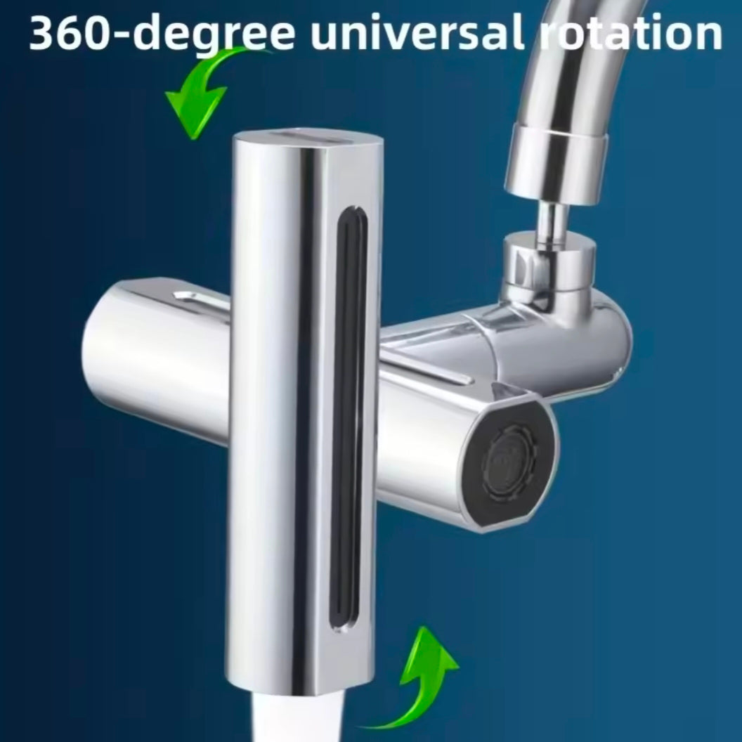 1 Piece 4 in 1 Kitchen Sink Faucet with Universal Swivel Shower Head, Splash Proof 360 Degree Rotation