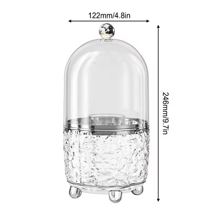 Cosmetics Luxury Storage Box Mekup Brush High-end  Storage Box Rotating Dust-Proof Dressing Table Storage Bucket Acrylic Box
