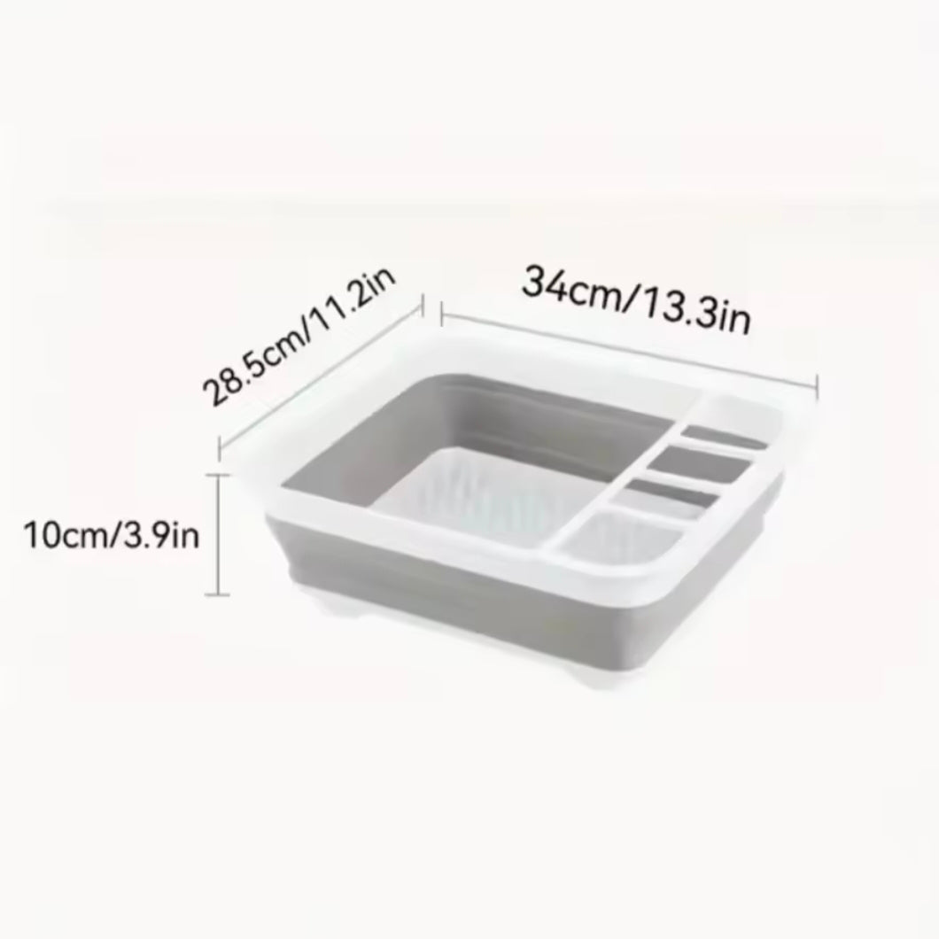Foldable Drying Rack Drainer Dinnerware Basket Organizer Collapsible Kitchen Storage Counter Silicone Sink Dish Drying Rack