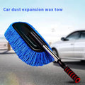 Car Wash Mop Retractable Fiber Wax Mop Car Wax Brush Cleaning Tool Car Wash Without Damaging Paint Dust Removal Fiber Duster