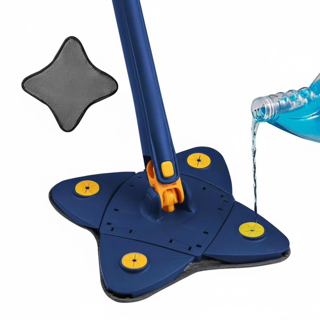 Four -leaf Clover 360 Clean Tiles and walls Household Ceiling Brush Tool Self- draining