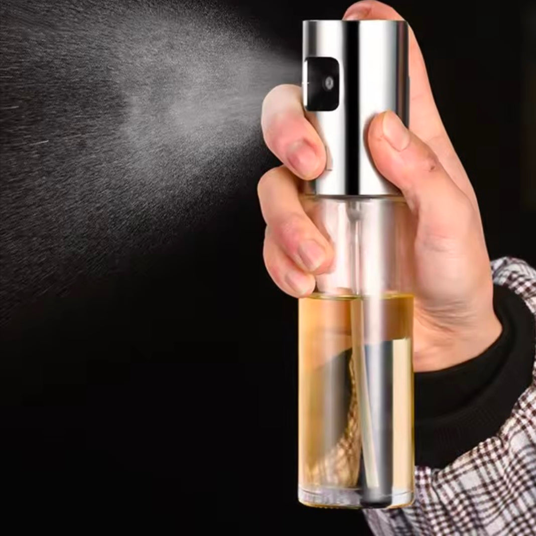 1pc 100ML Olive Oil Sprayerl, Stainless Steel Spray Bottle Spray, Kitchen Cooking Oil Spray, Glass Oil Can