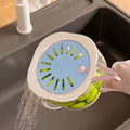 Fruit Basket Water-Draining Basket With Telescopic Water-Filtering Function-Thickened for Dehydrating and Washing Vegetables