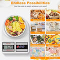 Digital Kitchen Scale 22lb/10kg Capacity, Stainless Steel

Food Scale with oz/g Units | Replaceable Battery Power |