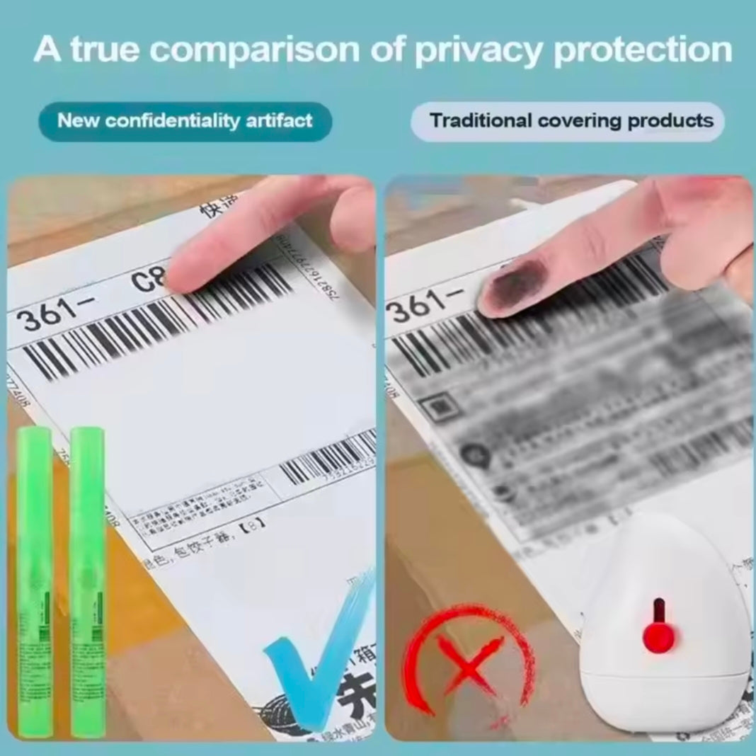 Mini Thermal Sensitive Paper Spray Security Privacy Cover Privacy Seal Liquid Information Coverage Identity Theft Protection