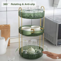 Cosmetic Organizer 360 Degree Rotating Cosmetic Storage Rack Adjustable Cosmetic Storage Display Case Space-Saving Home Storage