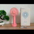 Portable Handheld USB Powered Digital Display Outdoor Charging Small Electric Fan Compact Size Lightweight Plastic Material