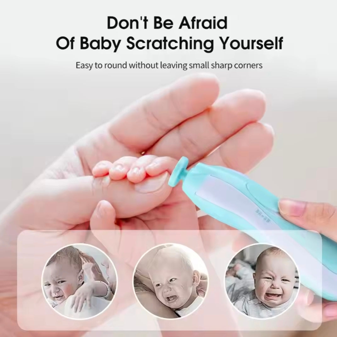 6 In 1 Baby Electric Nail Polisher Battery Type Silent Electric Nail Clipper Adult Child Nail Polisher Correction Foot Care