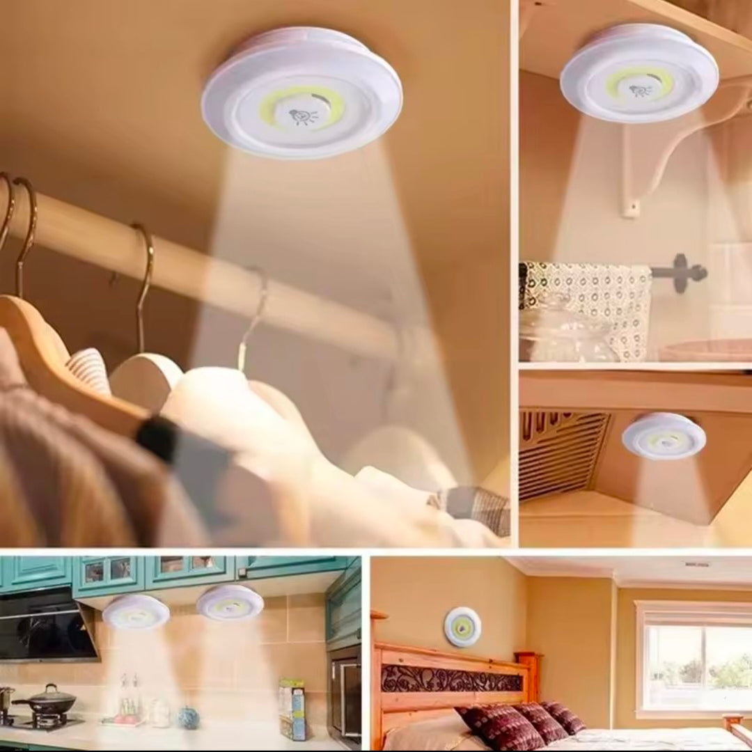 Remote Control Mini Light LED Under Cabinet Light Wireless Remote Control Dimmable Wardrobe Home Bedroom Kitchen  Closet Light
