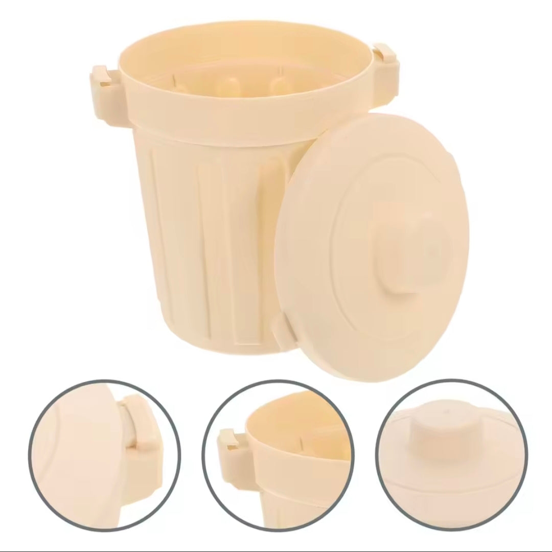 Desk Trash Can Plastic Small Multi-Use Storage Pen Hander Makeup Brush Organizer for Coffee Bedroom Desktop