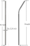 Creative Cocktail Straw Set, Stainless Steel 4 pc set