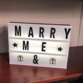 Cinema Light Box With Letters DIY Warm Light Up Letter Box With 96 Lettering Sticker For Room Decoration