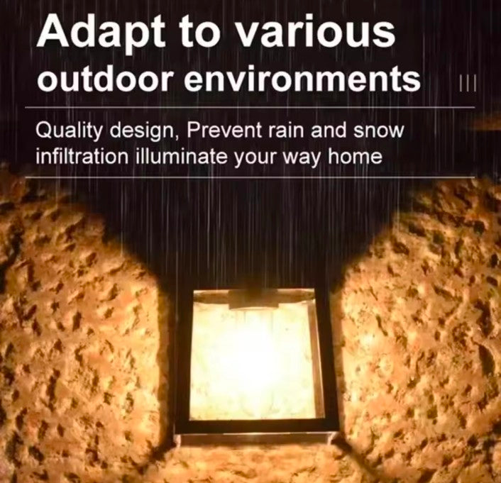 Led Solar Wall Lamp Ip65 Waterproof Intelligent Induction 3 Lighting Modes Tungsten Lamp Household Garden Light Villa Lighting