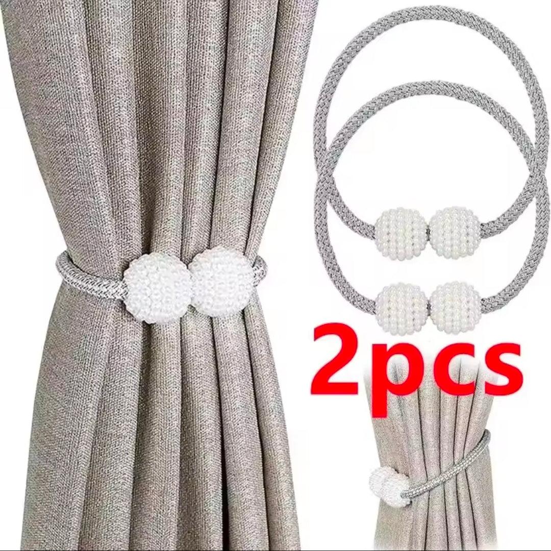 1/2Pcs Pearl Magnetic Curtain Clip Curtain Holders Tie Back Curtain Decor Accessories