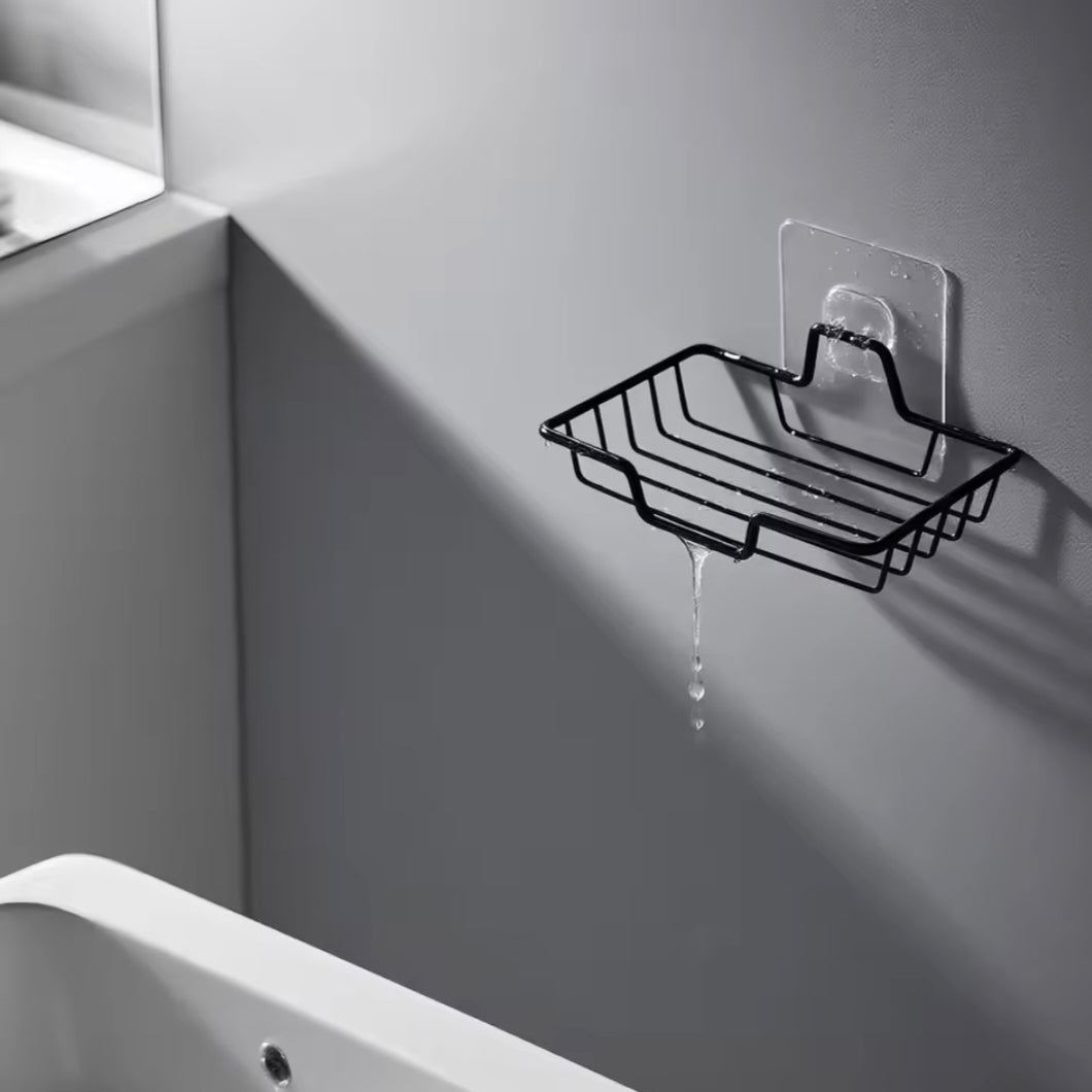 Stainless Steel Wall Mounted Soap Holder No Drill Bathroom Hanger Holder Holds 2 Soap Gift for Halloween Christmas Home Use