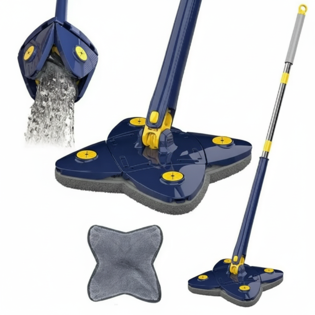 Four -leaf Clover 360 Clean Tiles and walls Household Ceiling Brush Tool Self- draining