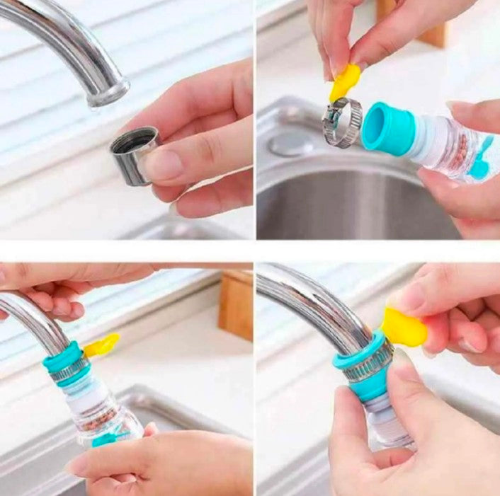 Kitchen Water Filter Splash Tap Water Spray Water Saver Scalable/Rotating/ Folding Faucet Water Filter Telescopic Water-Saving Nozzle With Filter Faucet Fits Standard Faucets No-Leakage