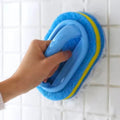 Scrub Brush With Handle Multi Surface Sponge Cleaner for Bathtub Tile kitchen Bathroom Heavy Duty Cleaning Tool