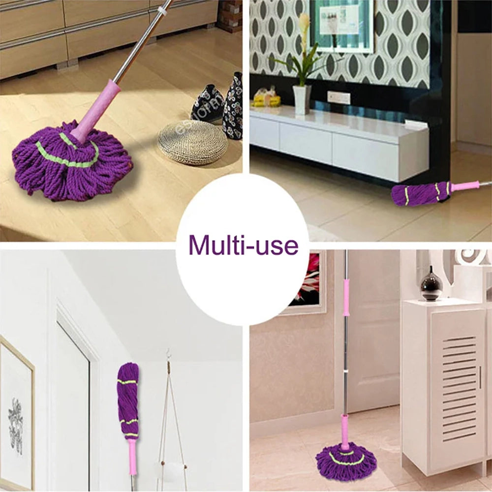 Easy self  Wringing Twist Mop Microfiber Squeeze Mop Replacement  Mop Hand Dry & Wet Mop For Hardwood Tile & Fool Cleaning