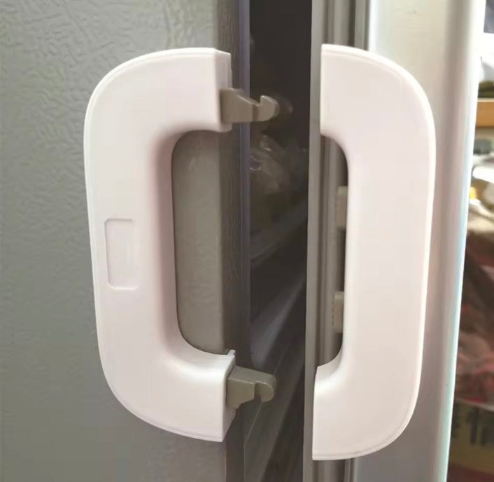Household Refrigerator Lock Freezer Door Lock Toddler Chicken Cabinet Safety Lock Security Latch Anti Pinching Safety for Baby