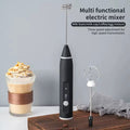 New Handheld Electric Egg Beater Household Small 304 Stainless Steel Milk Frother Electric Mini Coffee Frother Whisk Frother