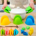 Silicone Head-Resistant Clamp Gloves for Microwave Ovens Special Anti-Slip Finger Covers for Kitchen Hight-Temperature Resistant