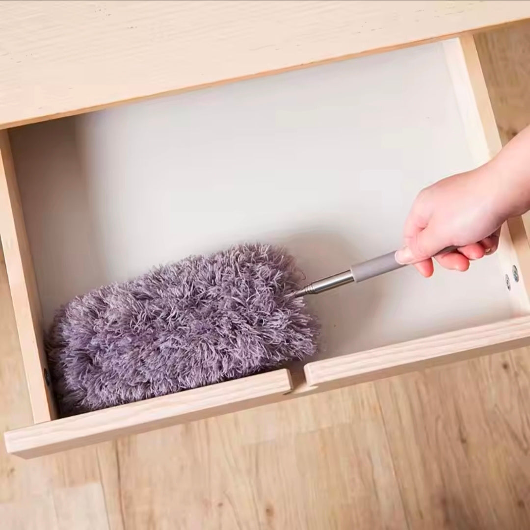 Multifunctional Retractable duster With Bendable Head-Reusable and Washable for High Ceilings Furniture and Car Cleaning