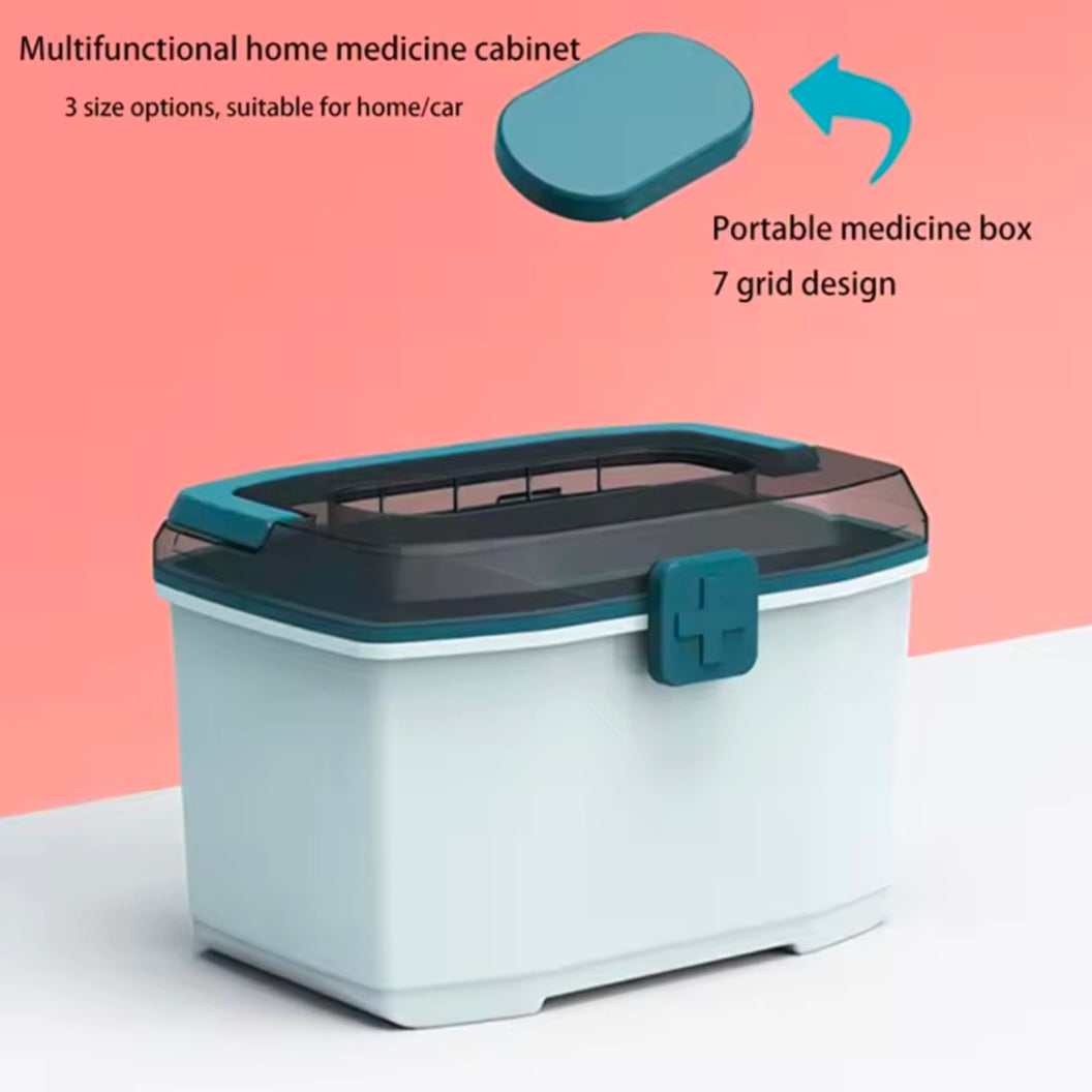 Plastic Storage Box Medical Box Organizer Double-Layer Multi-Functional Portable Medicine Cabinet Family Emergency first aid kit