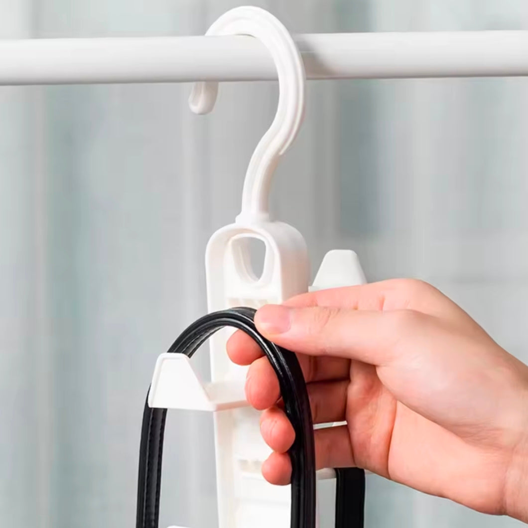 Storage artifact wardrobe storage multifunctional clothes hanger with no trace hanging bag rack, hat door, no punching hanging h
