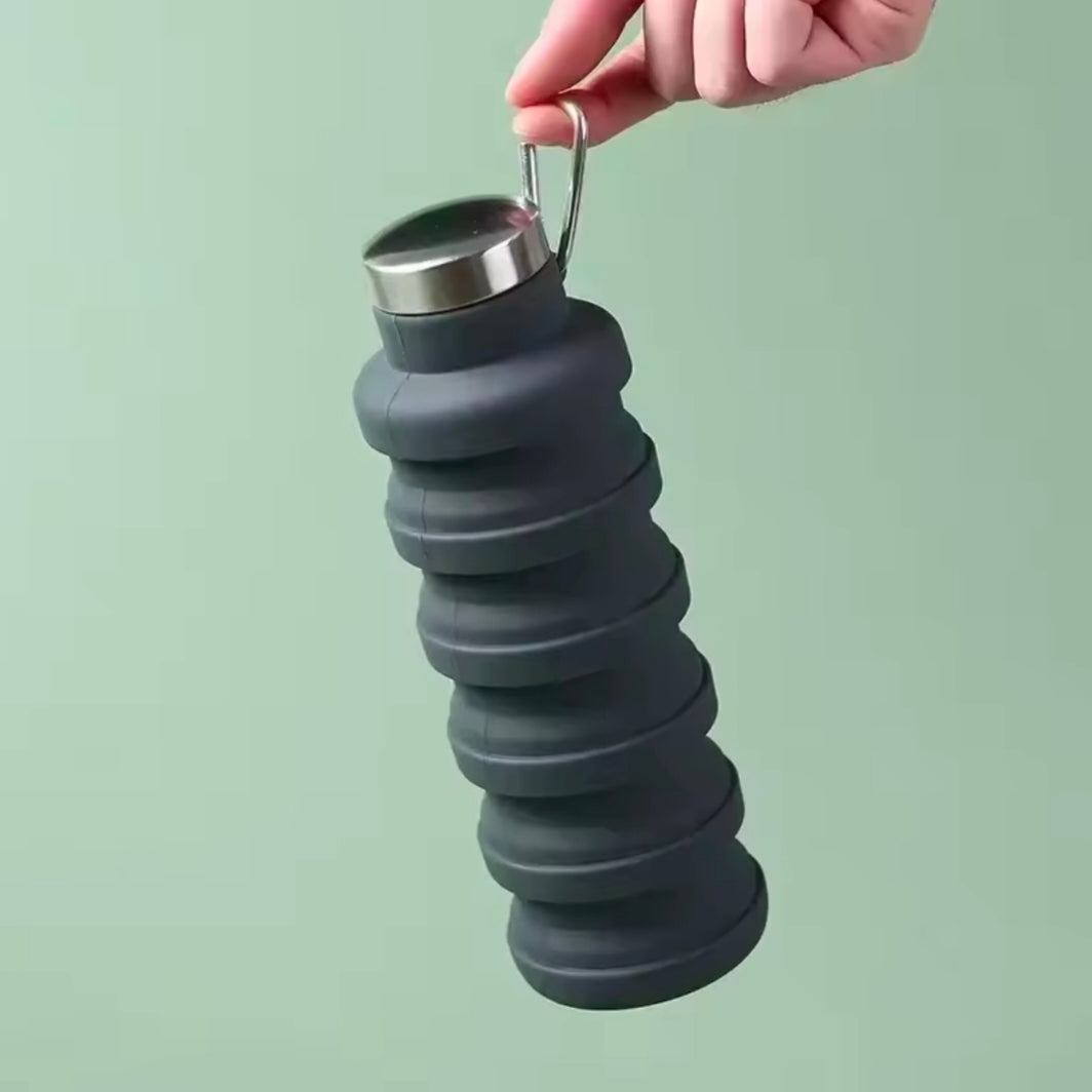 New Portable Silicone Water Bottle Retractable Folding Coffee Battle Cups E Outdoor Travel Tools Collapsible Sport Bottles