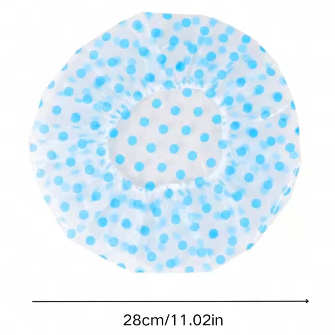 Shower Caps Bathing Waterproof Adult Hair Drying Caps Dustproof Plastic Head Covers for Women Hair Salon Elastic Shower Cap