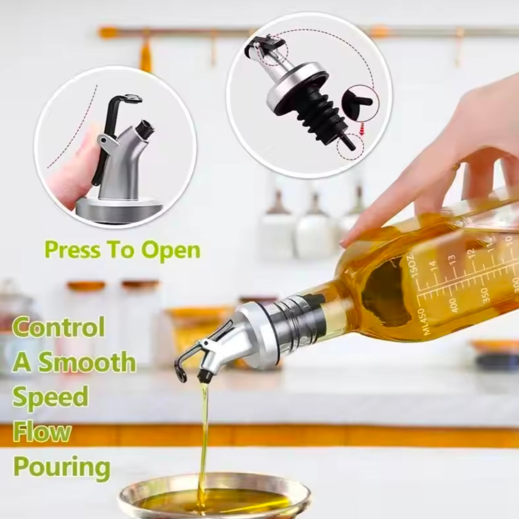 Transparent Glass Olive Oil Bottle Leakproof Kitchen Seasoning Soy Vinegar Square Glass Bottle Kitchen Supplies New Dropshipping