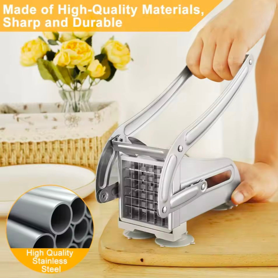 Multifunction Manual French Fries Steel vegetable Cutter Tool Fast Cutting With 2 Blades for Home Kitchen Restaurant