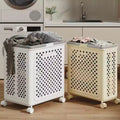 Household New Products Multifunctional Foldable Laundry Basket Toys Clothes Plastic Storage Basket with Wheel Handles