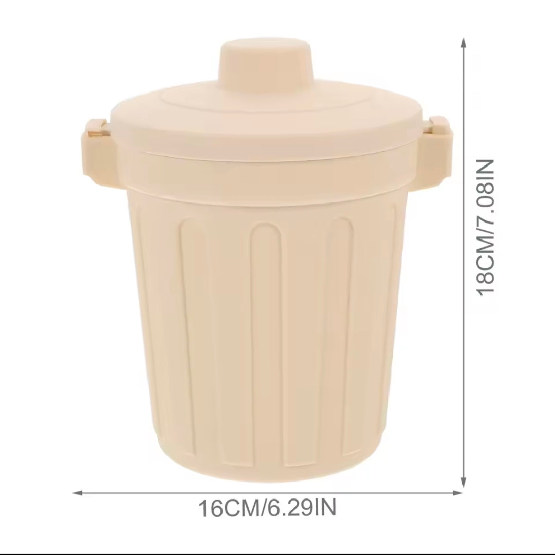 Desk Trash Can Plastic Small Multi-Use Storage Pen Hander Makeup Brush Organizer for Coffee Bedroom Desktop