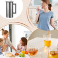Korean Style Stainless Steel Cold Water Pot 1.6L Single Layer Juice Tea Pot for Restaurant Home Hotel Gift