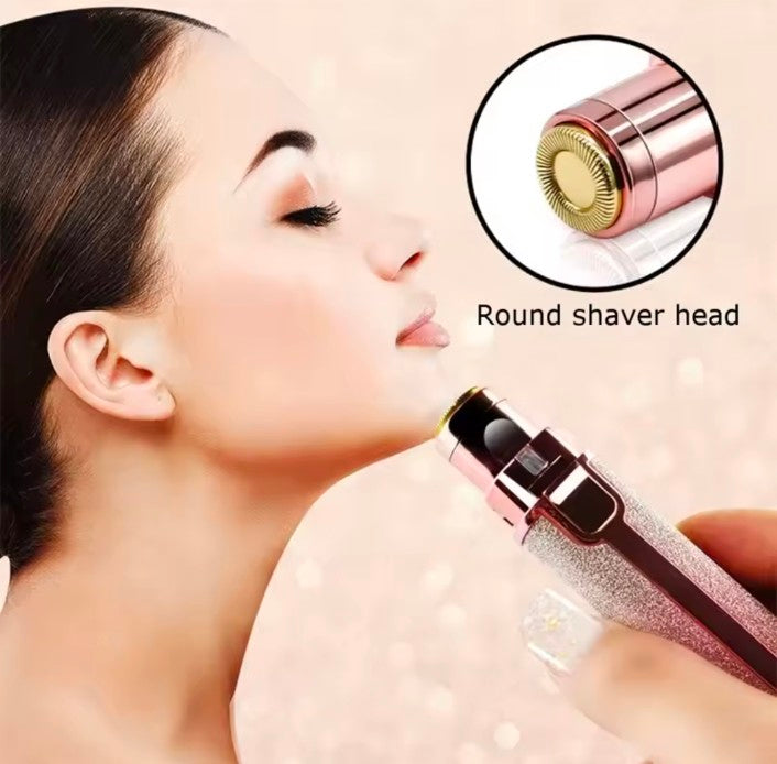 Electric Use Rechargeable Eyebrow Trimmer Razor 2 in 1 Hair Removal Facial Lipstick  pen Shaver for Women Epilator