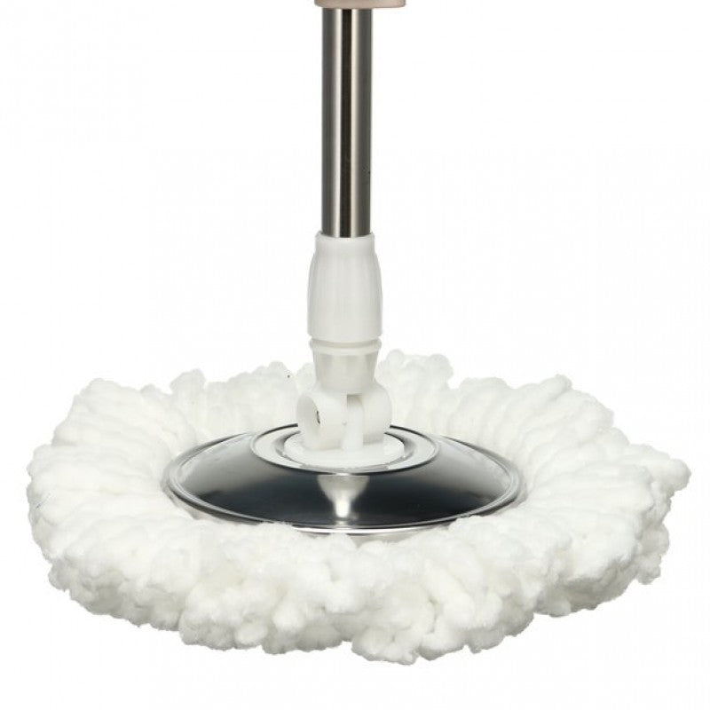 Falt Squeeze Mop 360 Degree Rotatable Stainless steel Basket Microfiber Pads Cleaning Floor Mop Bucket Extended Handle Home