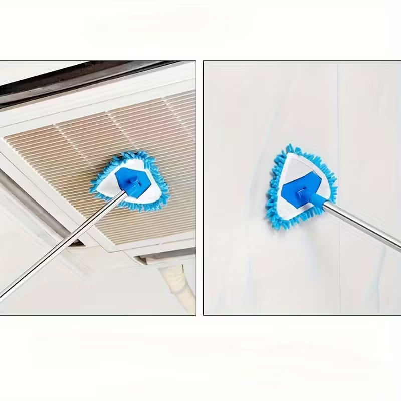 Triangle Mop 180 Degree Adjustable Retractable Household Cleaning Lazy Mop Hand Wash Flat Mop Ceiling Floor Bathroom Glass Pads
