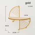Modern Minimalist Creative Semi-Circular Rectangular Wall Shelf Living Room Office Color Wrought Iron Storage