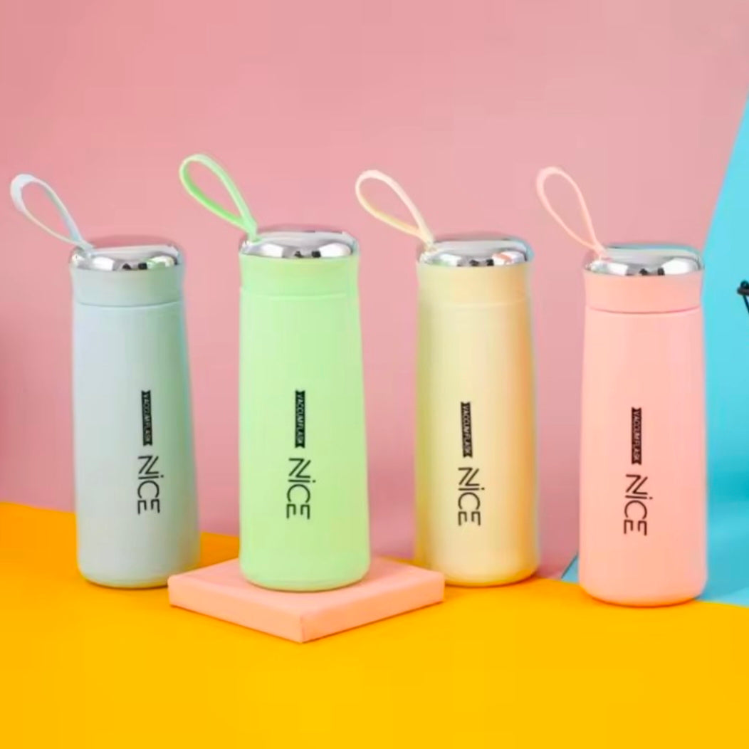 400ML Portable Double Walled Glass Water Bottle Travel Office Home Student Creative Water Cup Coffee Juice Milk Cup Water Bottle