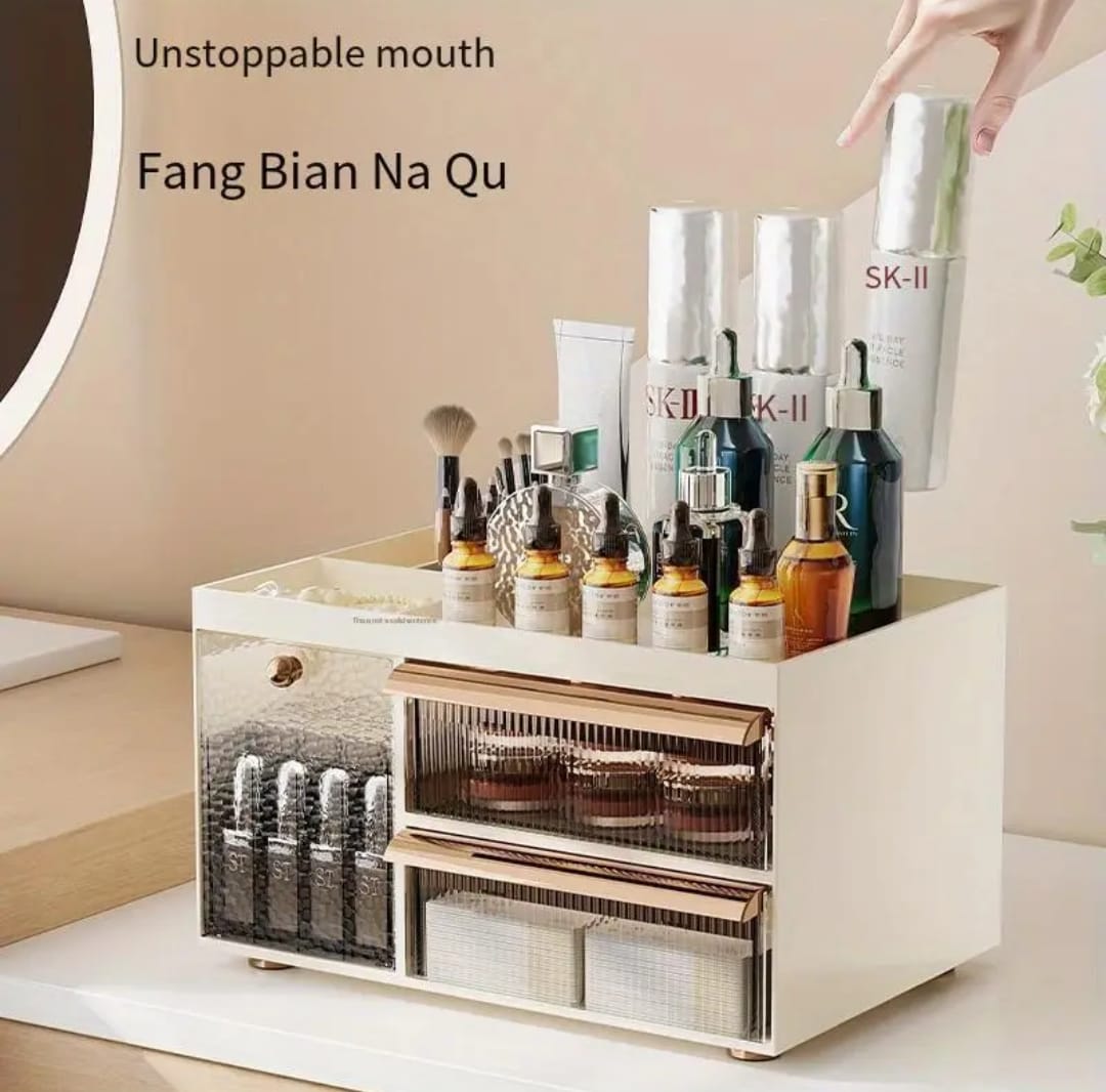 7 Area Cosmetics Separate Storage Box High-end Desktop Storage Rack Dressing Desktop Style Skincare Drawer style Storage Cabinet