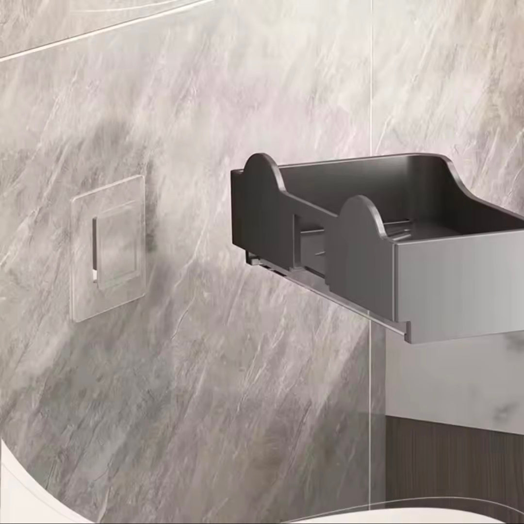 Bathroom Soap Dish Free Punch Wall Mount Sticker Soap Sponge Handle Organizer Double Drain Dish With Hooks Accessories