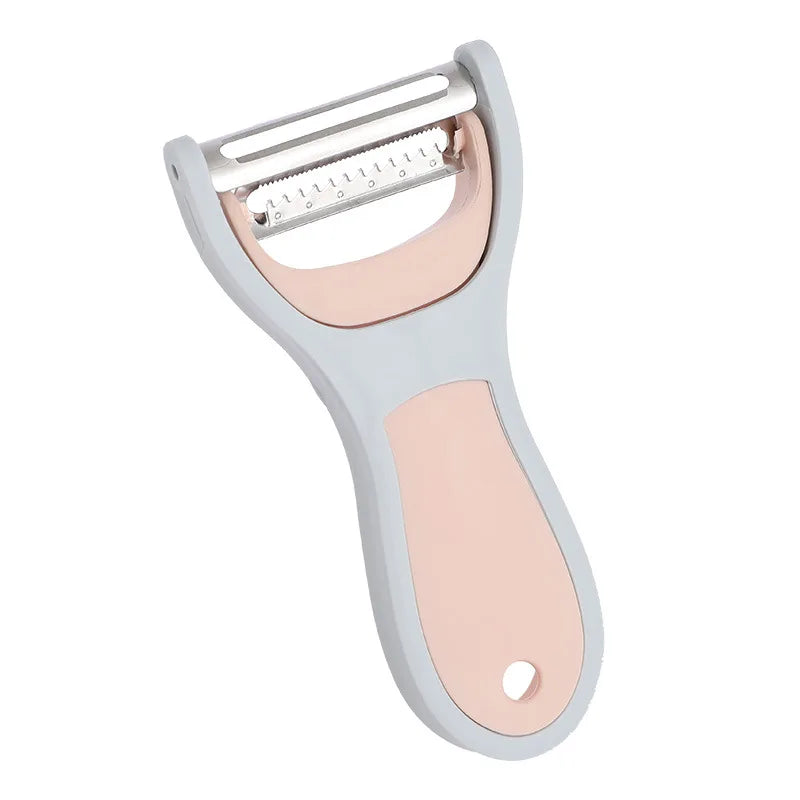 2 In Multifunctional Vegetable Fruit Slicer Julienner Non- Slip Handle Dishwasher Safe Hook Design Kitchen Tool