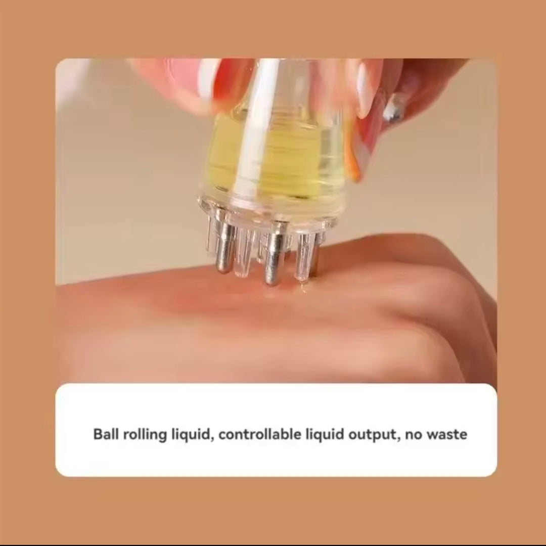 Scalp Applicator Hair Regrowth & Styling Solution Guide Comb Hexagon Head Oil Roller Ball Message Comb Message Relaxation Tools