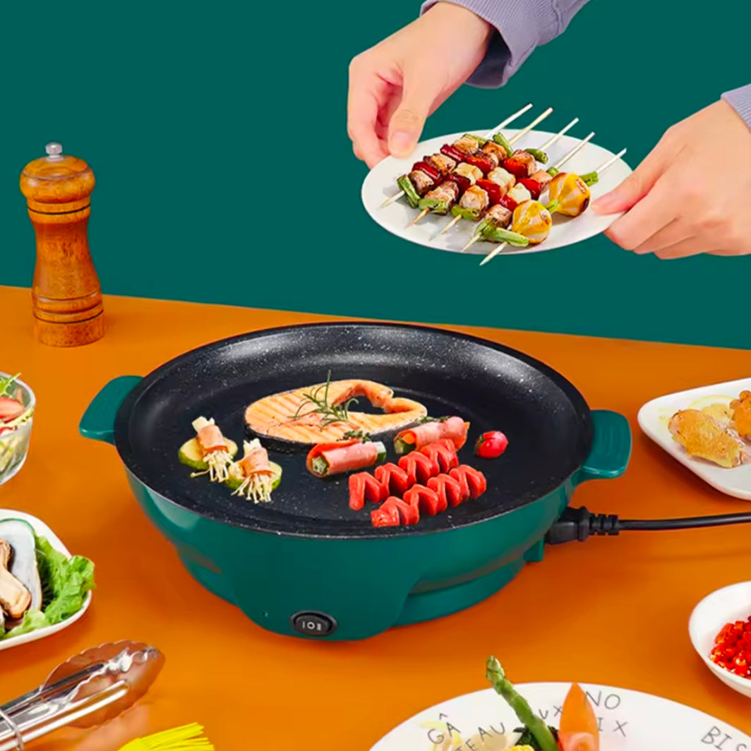 Electric Grill 110V Indoor Camping Korean BBQ Grill Barbecue Fast Heating BBQ Assesories Flat Top Gill Pancake Griddle Griddles