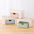 Nail Storage Box Container Cotton Swab Storage Box Accessories Cleaning Desktop Tools Multifunctional Jewelry Box Cosmetic Stor