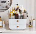 High-End Rotating Makeup Organizer with Mirror for Brushes & Lipsticks