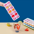 Multi-Colo PP+TPR Ice Cube Trays Reusable food-Grade Molds for Party Decor & Easy Home Storage With Leak-proof Design